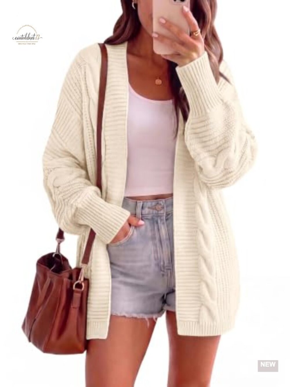 Womens Chunky Cable Knit Open Front Batwing Long Sleeve Cardigan Sweater